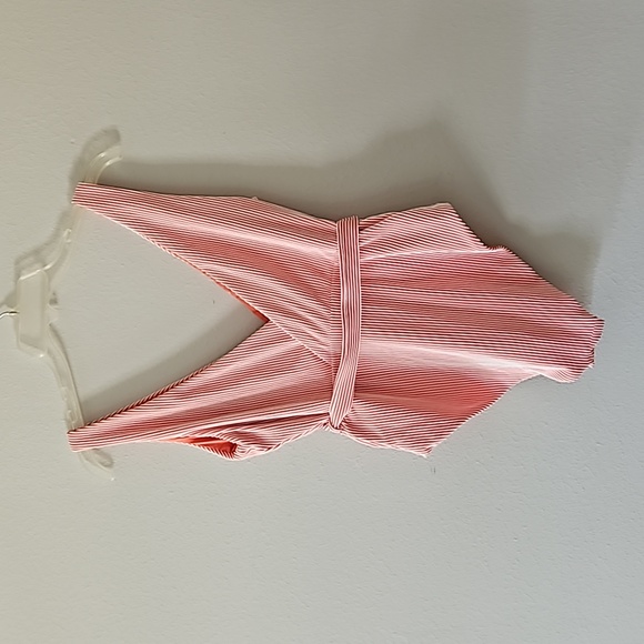 Onia Michelle Belted Striped One-Piece Swimsuit - Picture 4 of 6